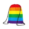 Custom Pride Gay LGBT 35x45cm Drawstring Backpack Flags Black Lives Matter Sports Football Soccer High Quality 100D Polyester With Brass Grommets Or Strings