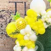 Party Decoration 116pcs Yellow White Balloon Garland Arch Kit Big Aluminum Foil Pineapple Wedding Birthday Baby Shower Decorations