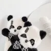 Custodie per cellulari in cartone animato Panda 3D Pelliccia pelosa Moda Custodia morbida e accogliente Kid Girl Cover carina per Iphone 7 8plus Xr XsMax 11 12 13 Pro Max