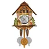 Horloge murale coucou en bois, alarme de temps de coucou, cloche de temps d'oiseau, montre d'alarme, décoration artistique pour la maison, Style Antique H0922212S