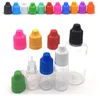 3 ml plastic druppelaar flessen oogdruppeltjes met kinderproof veiligheidsdop en lange dunne druppelaar tip PE e vloeibare fles 500pcs / lot