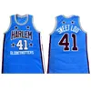 Benutzerdefinierte Sweet Lou Dunbar #41 Harlem Globetrotters Basketball-Trikot, Herren-Basketballtrikot, genäht, Blau, Trikots mit beliebigen Namen und Nummern