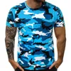 T-shirts d'été pour hommes Casual Camouflage O Neck Men T Shirt Streetwear Hip Hop Male Clothing