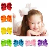 Girl 4-6 Inch Baby Children Hairs Bow Boutique Grosgrain Ribbon Clip Hairbow Large Bowknot Pinwheel Hairpins Hair Accessories Decoration 255