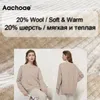 Aachoae O Neck Kaschmir Pullover Pullover Frauen Batwing Langarm Lose Weiche Wolle Pullover Gestrickte Jumper Casual Tops 210914