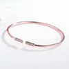 Classic Fashion Double T Open Bangle 925 Diamond Silver Armband levereras med utsökt presentförpackning204L