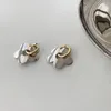 Statement Fashion Metallic Flower Earrings For Women Personality Temperament New Jewelry pendientes