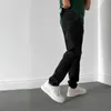 Jeans pour hommes hommes pantalons masculins conception simple haute qualité déchiré couleur pure élastique denim pantalon taille décontractée jogging crayon pantalon