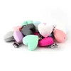 Keep&Grow 20Pcs Heart Shaped Silicone Pacifier Clip BPA Free Baby Teether Non-toxic Holders DIY Nipple Clasps Toys Accessories 211106