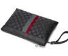 豪華な韓国人男性デザイナー格子縞の革のクラッチバッグ財布のための高品質の長い財布男性クラッチバッグ女性エンベロープ280Q