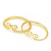 Bracelet malédiction pour femme Bracelet 24K Placage Or pur Couleur Ouverture Réglable Sable Imitation Designer Charm