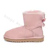 2022 With Box Designer womens boots fur satin ankle booties furry Bow Fluffy australia winter warm slippers women classic snow boot australianBowtie lady shoes