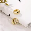 Hoop Huggie małe kolczyki w kształcie litery C kolor koreański masywne złote obręcze minimalistyczne grube akcesoria dla kobiet