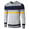 Brand Höst Fashion Casual Striped Sweater Pullovers O-Neck Warm 100% Stickas Tröjor Coat Män