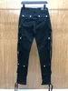 Hommes Designer Jeans Slim Jambe Droite Denim Poche Design Pantalon Bleu Noir Déchiré Genou Déchiré pour Homme Pantalon De Travail Maigre S