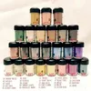Maquillage mat Pigment 24 couleurs fard à paupières Pigments 7.5g ombre à paupières unique en vrac avec nom anglais 12 pièces