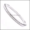 Bracelets Fashion 6Mm Disc Hematite Beads Elastic Bracelet Women Men Color Stone Beaded Chakra Bangle Jewelry Beaded, Strands Drop Delivery
