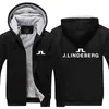 Men039s Bluzy Bluza J Lindeberg Golf Clothing Casual Runę ciepłą zimową warstwę zagęszcza kurtka Slim Fit Zapip Hooded167507885791