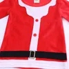 Roter Weihnachtsmann-Baby-Kleidungssatz, Weihnachtsmann-Kostüme, Neugeborenes T-Shirt, Hose, Kappen, Kleidung, Anzug, Overall, Fleece-Outfits 210413
