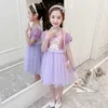 Mädchen Sommer Prinzessin Kleid Mesh Spitze Pailletten Kleidung Elegante Vestidos Kinder Geburtstag Party Ballkleid Kostüm Für Kinder Q0716