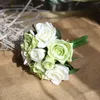 Flores decorativas grinaldas 1 Bouquet Artificial Silk Rose Wedding Party Supplies Home Office Simulation Decoration 19 Colors