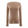 Autumn Solid Sweater Women Slim Long Sleeve pull femme Deep V-neck Pullover 210531