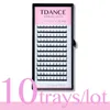 つけまつげtdance 10trayslot premade spikes volumeファン