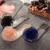 Sandali da donna Summer Beach Jelly Shoes Flower Flat Crystal Trasparente New Ladies GHN78 Y0721