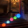 Sfera di luce notturna a LED 12-30 cm Luci lunari magiche 3D USB ricaricabile 16 colori IP68 Lampada da tavolo impermeabile Lampade da giardino per la decorazione