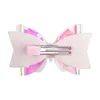 Baby flickor Barrettes Lollipop Butterfly Shape Clips Hairnpins Spädbarn Läder Hairgrips Barn Inslagna säkerhet Hårklipp Kids Hair 9293862