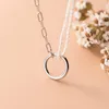TrustDavis luxo 925 prata esterlina linda pérola redonda colar de pingente para mulheres casamento aniversário S925 jóias presente da1756