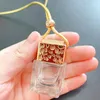 Cube Hollow Car Perfume Bottle Rearview Ornament Hanging Air Freshener For Essential Oils Diffuser Fragrance Empty Glass Pendant 47333539