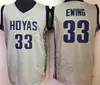 NCAA Georgetown Hoyas # 3 Allen Iverson Jersey Bethel High School Mens Vintage Stitched 33 Patrick Ewing College Basketball Jerseys Mix Ordem