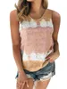 Verano Tie Dye chaleco Tops moda mujer cuello redondo camisetas sin mangas Casual suelto impreso deportes tanque de talla grande 5XL 210526