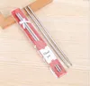 2021 new 100Pairs/lot East Meets West Stainless steel chopsticks Chinese style wedding Wedding / Function favors gifts