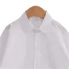 Chemises blanches pour bébés garçons vêtements classiques unis haut uniforme étudiant solide 20220302 Q2