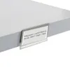 White Hanging Shelf Data Strips Label Holders Price Tag Display For Library