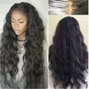 26inch Super Soft Unprocessed Brazilian Indian Human Hair Natural Loose Wave Glueless Lace Front Wigs for Black Women