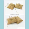 Gift Party Party Supplies Festive Home Garden Cute Kraft Paper Pillow Favor Box Casamento Favor de doces Bolsas de suprimentos entrega