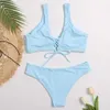 Seksi Dinozorlar Baskı Bikini Mayo Kadınlar Yaz Dantel Yukarı Push Yastıklı Brezilyalı Tanga Biquini Beachwear Mayo 210722