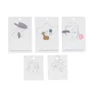 Mode 100 Pcs/Lot élégant femmes motif boucle d'oreille affichage carte collier bijoux emballage papier porte-étiquettes (mixte) cartes de voeux