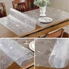 Engrossado 1.5mm transparente cosmos pvc toalha de mesa à prova d 'água tampa de mesa à prova de óleo cozinha feita sob encomenda de vidro macio 211103