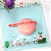 Present Wrap 50st Christmas Cellophane Wrapping Bag Santa Claus Reindeer Snowflake Decor Packaging for Biscuits Cookie