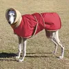 超暖かい厚手の犬の服防水犬のコートのジャケットの中犬のコートのジャケットは中犬のためのグレイハウンドヴォルンド羊飼いの服210809