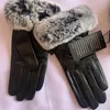 Gants en cuir 100% pour femme, gants de marque chauds et épais en peau de mouton pour écran tactile, hiver