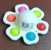 Dekor Zappeln Spielzeug Flip Face Wechseln Push Toy Bubble Silikon Schlüsselanhänger Fingerspitze Gyro Dekompression Kreative Sinnesängsangst Stress Reliever