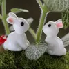 Urocze miniaturowe dekoracje ogrodowe mini żywicy królika bajek ornament kwiat roślin domowy figurka zwierząt wystrój rh3326