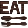 Nieuwe items Set van Eat Sign Fork en Spoon Wall Decor Rustic Wood Decoration Decoration Hang Letters for Art4001007
