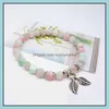 Bedelarmbanden Sieraden Merk Armband Luxe Designer Dames Opal Beads Crown Leaf Iced Out NEE82-1 Drop Levering 2021 Akz1n