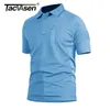 Tacvasen Summer Mens Performance Футболки с коротким рукавом Тактические военные футболки быстрые сухие легкие рыбы The Top Tees 210726